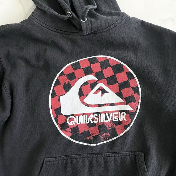 Quicksilver Vintage Hoodie Men’s small Surf Skate 90s Y2K Cotton Goth Grunge - Picture 5 of 8